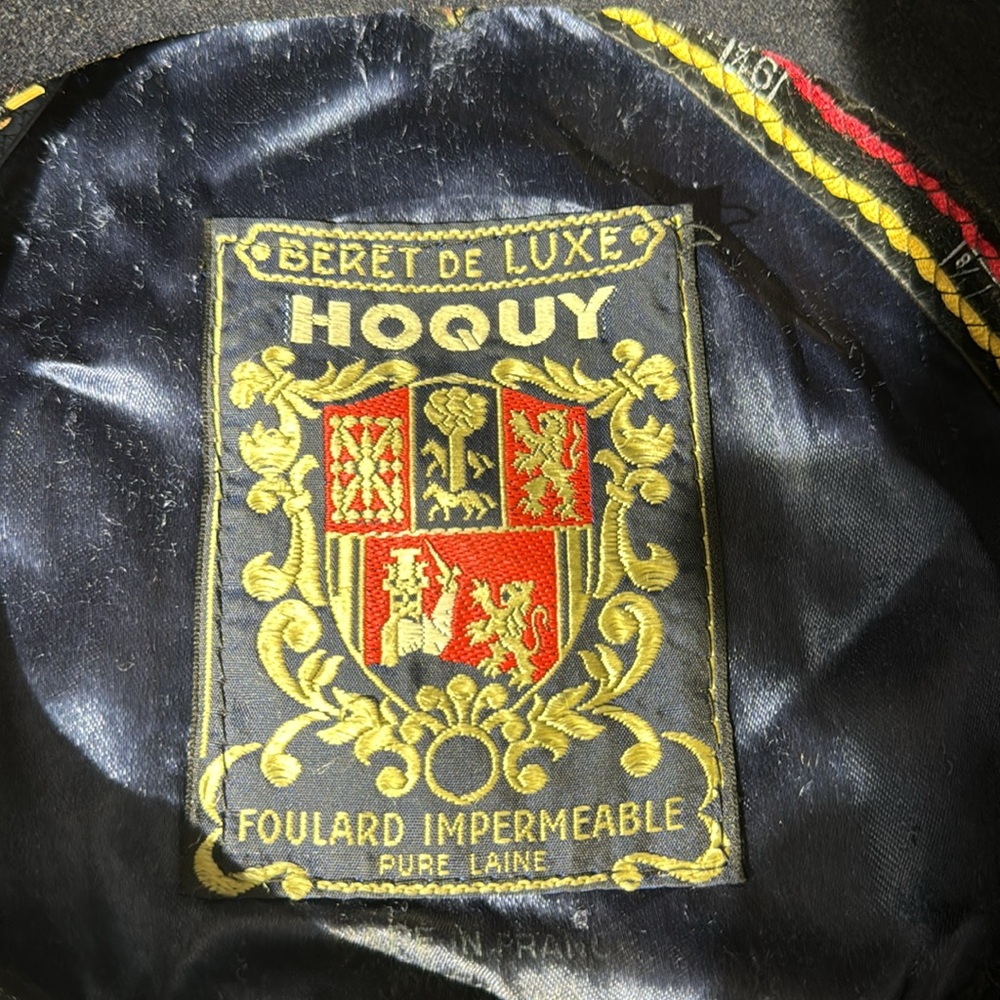 Vintage HOQUY Beret De Luxe Navy Blue - Picture 2 of 16